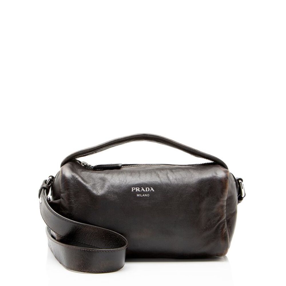 Prada Distressed Nappa Shoulder Bag